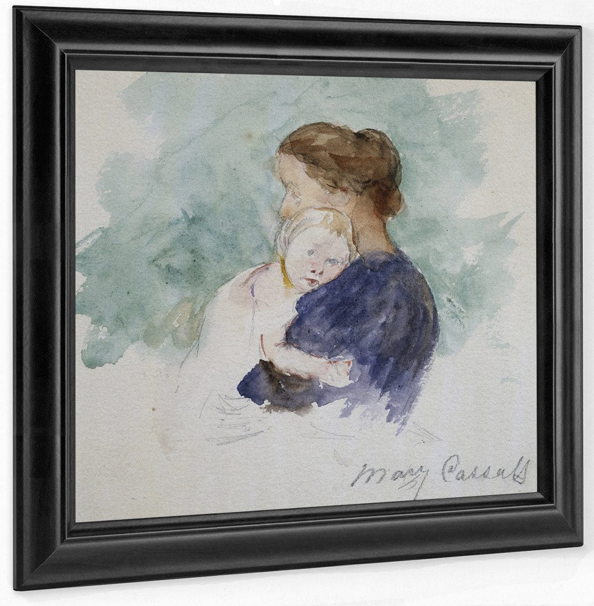 Watercolor Of Mother And Child By Mary Cassatt Fine Art Print