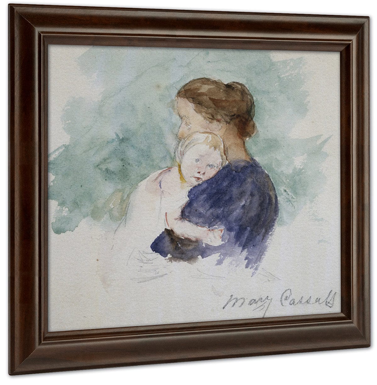 Watercolor Of Mother And Child By Mary Cassatt Fine Art Print