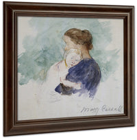 Watercolor Of Mother And Child By Mary Cassatt Fine Art Print