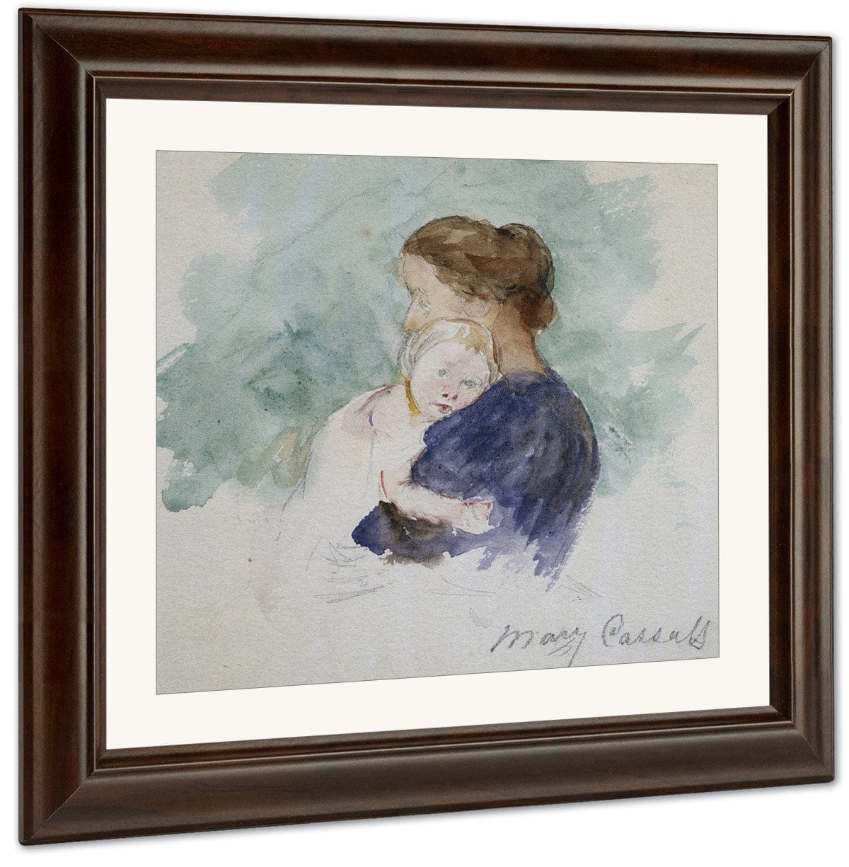 Watercolor Of Mother And Child By Mary Cassatt Fine Art Print