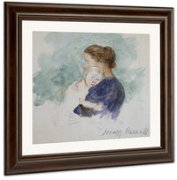 Watercolor Of Mother And Child By Mary Cassatt Fine Art Print
