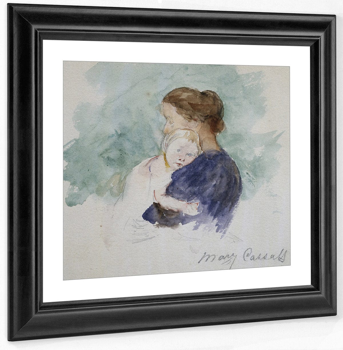 Watercolor Of Mother And Child By Mary Cassatt Fine Art Print