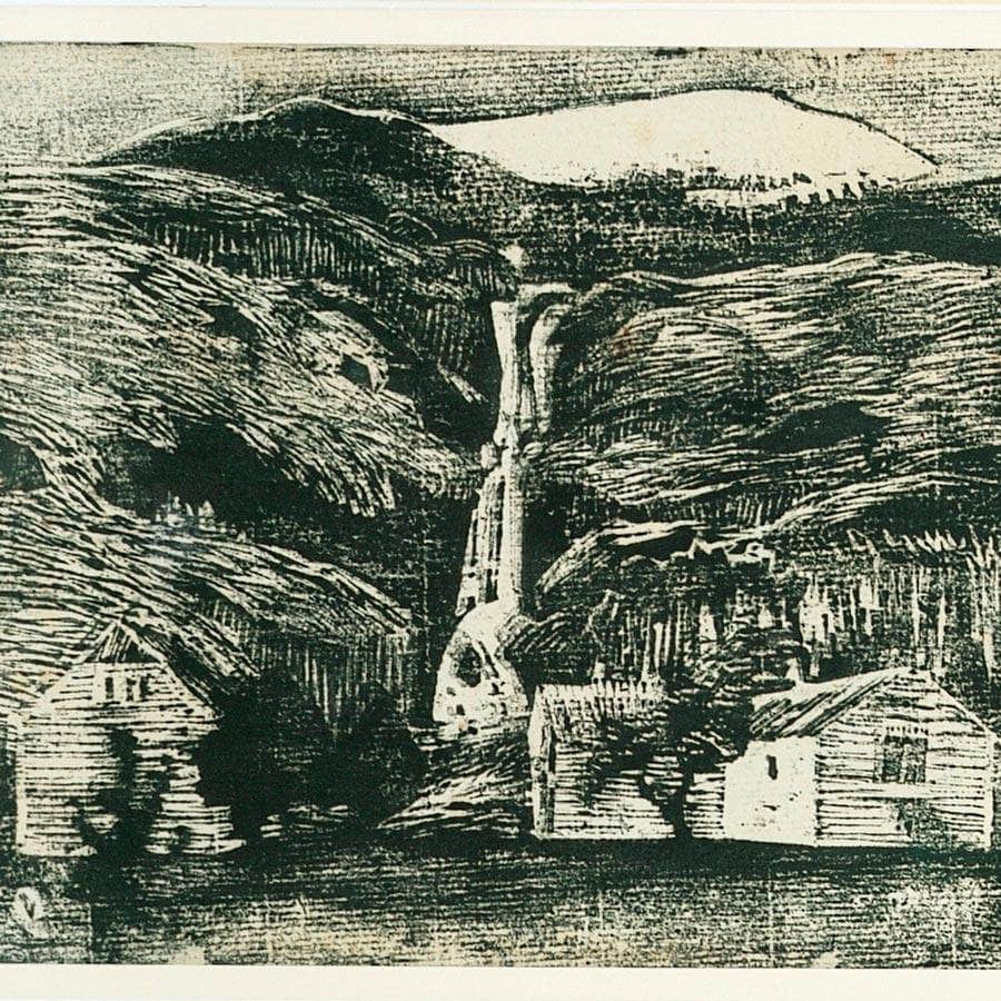 Waterfall And Glacier 1 By Nicolai Astrup Fine Art Print