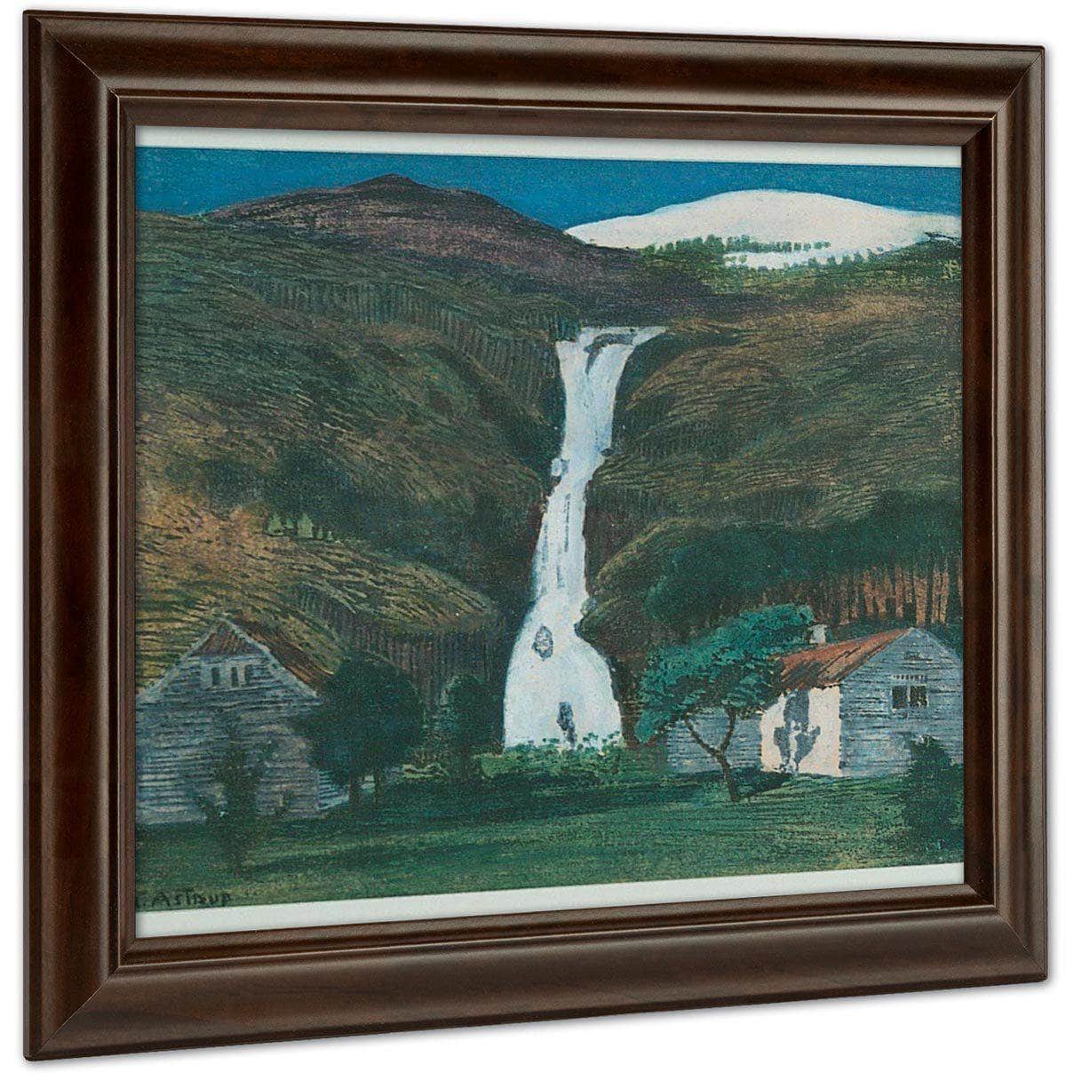 Waterfall And Glacier 2 By Nicolai Astrup Fine Art Print