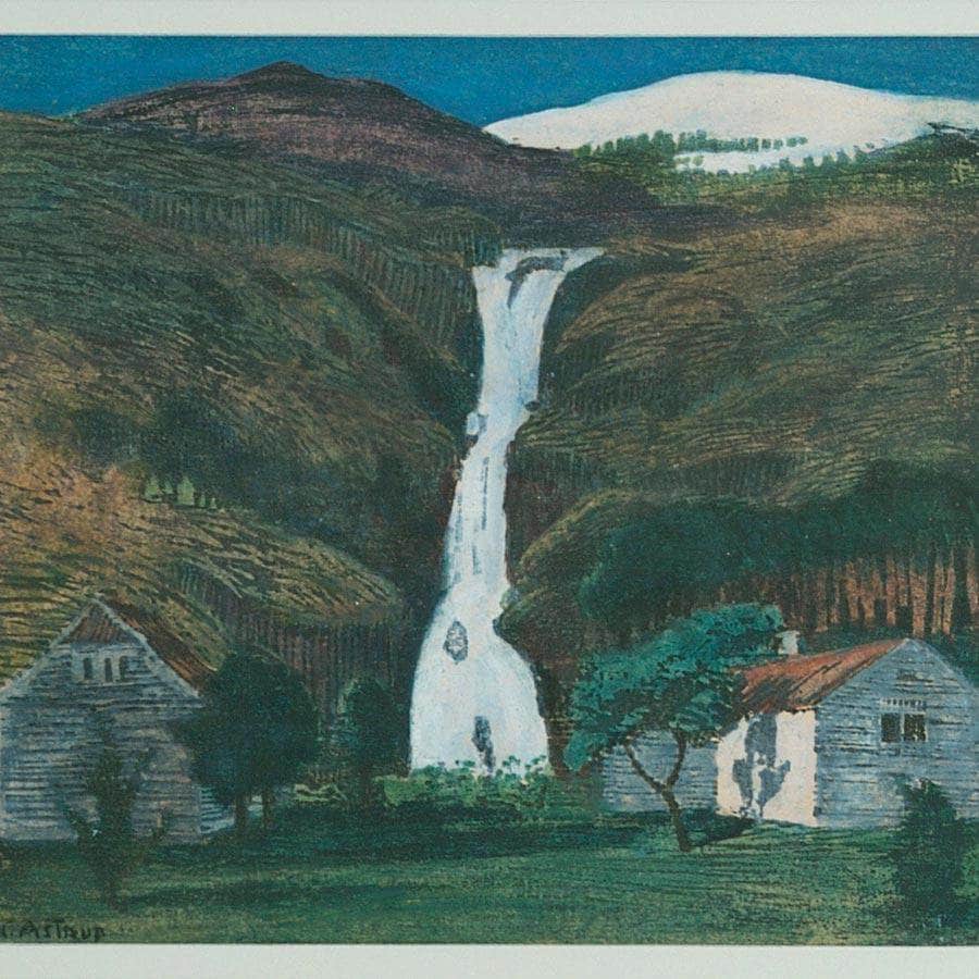 Waterfall And Glacier 2 By Nicolai Astrup Fine Art Print