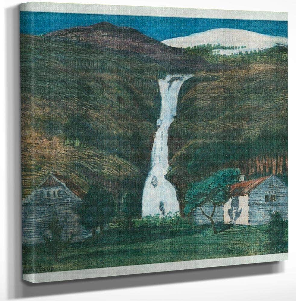 Waterfall And Glacier 2 By Nicolai Astrup Fine Art Print