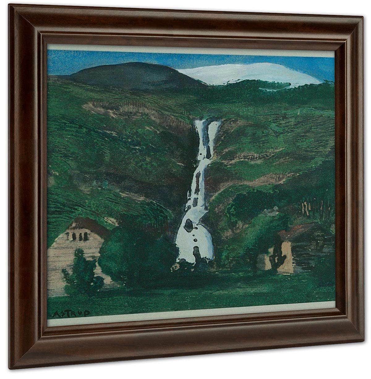 Waterfall And Glacier 3 By Nicolai Astrup Fine Art Print