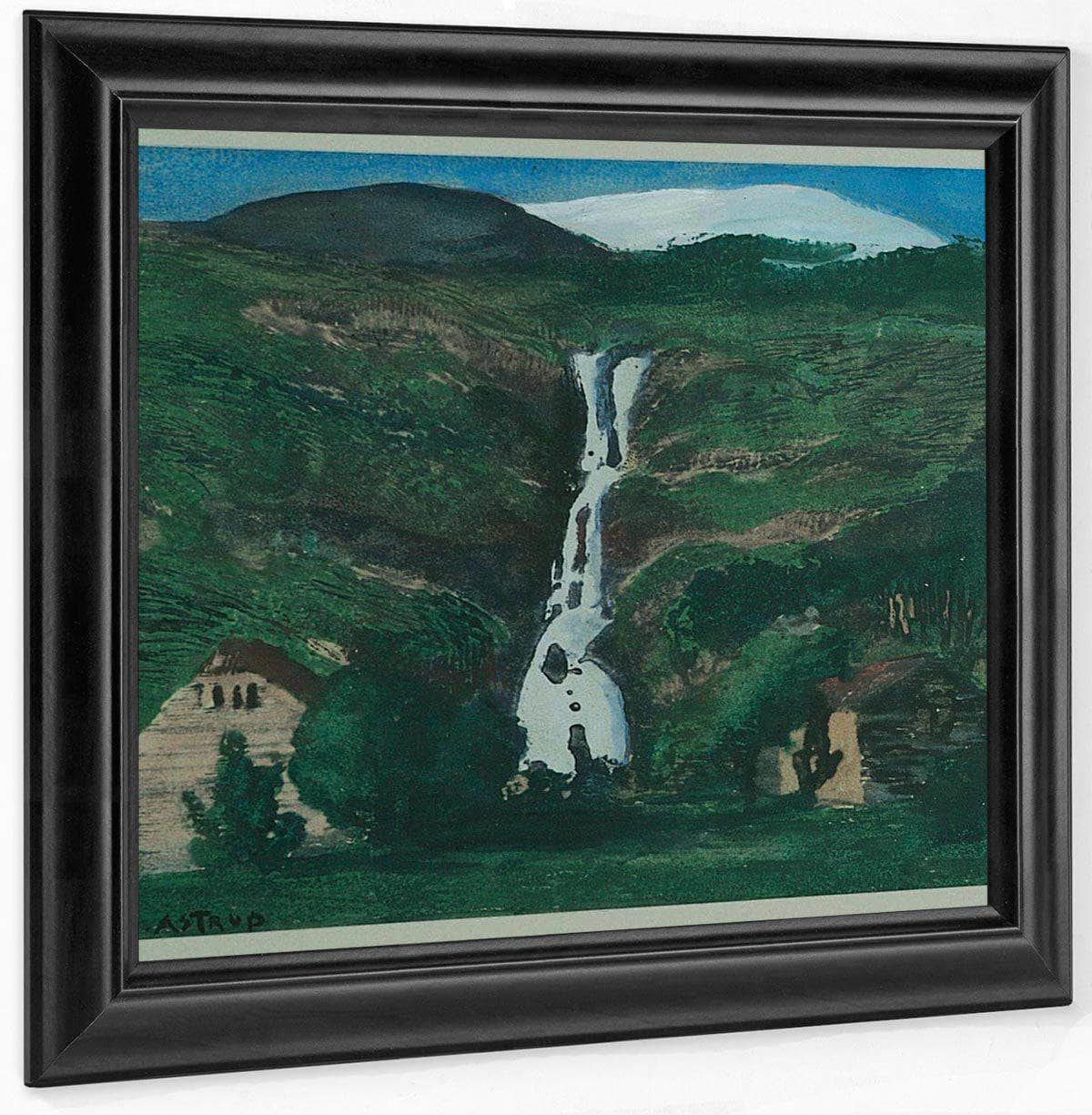 Waterfall And Glacier 3 By Nicolai Astrup Fine Art Print