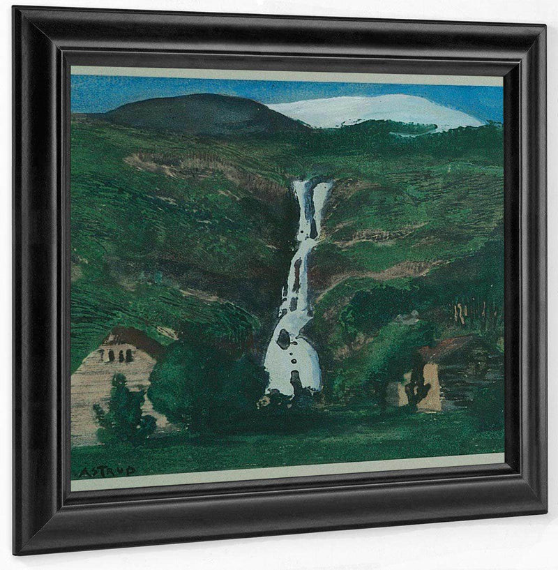 Waterfall And Glacier 3 By Nicolai Astrup Fine Art Print
