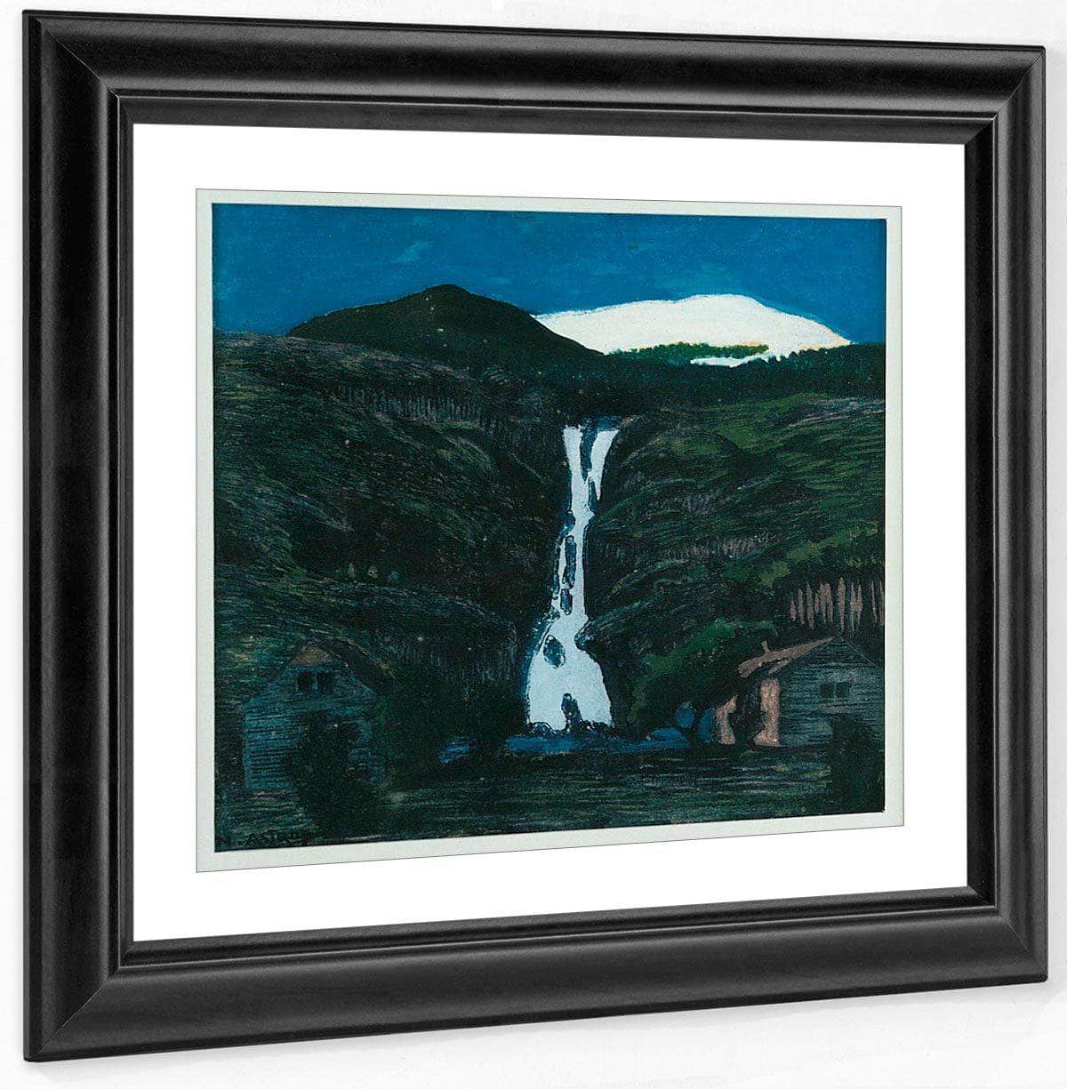 Waterfall And Glacier By Nicolai Astrup Fine Art Print
