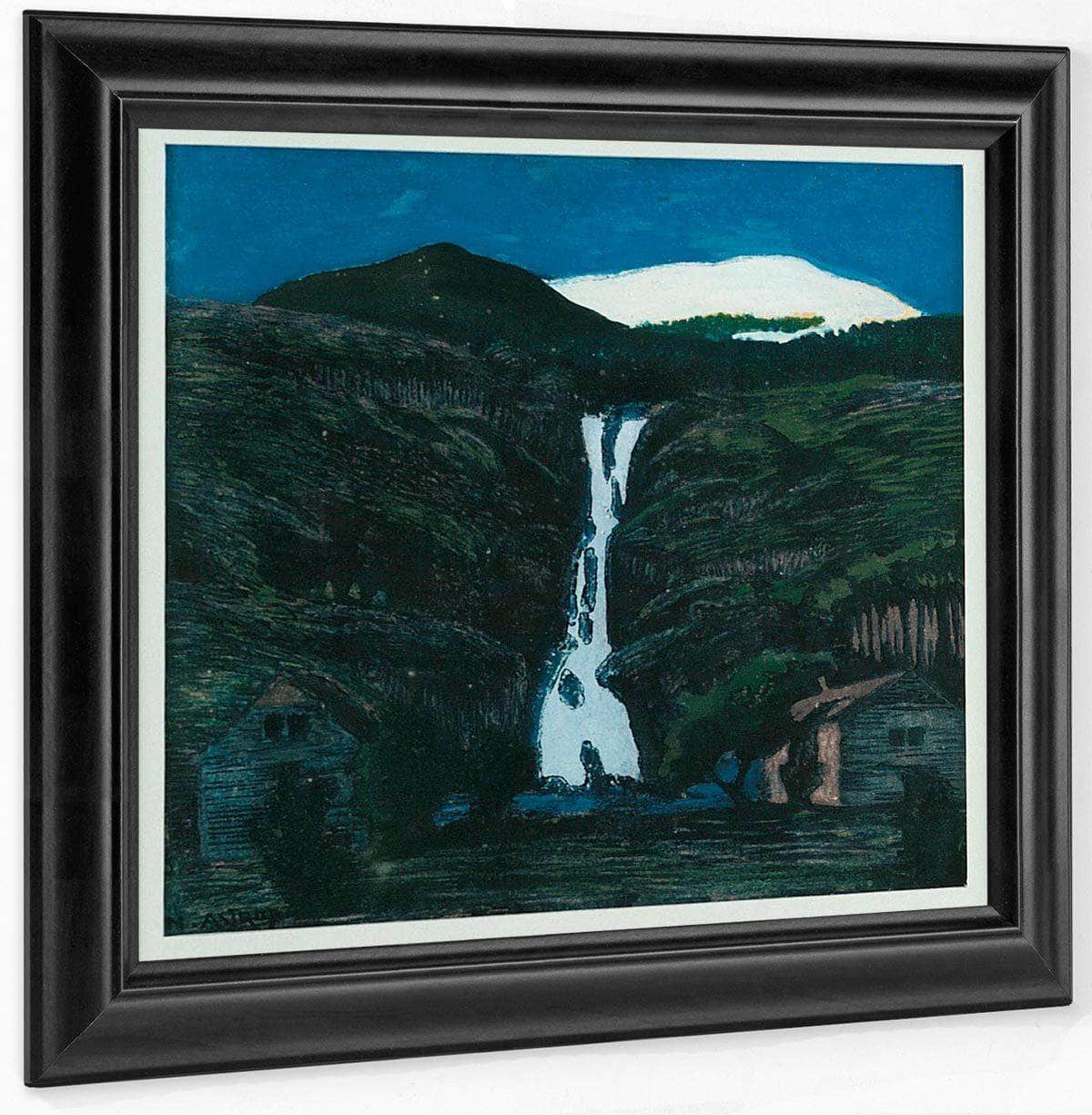 Waterfall And Glacier By Nicolai Astrup Fine Art Print