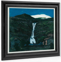 Waterfall And Glacier By Nicolai Astrup Fine Art Print