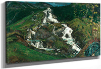 Waterfall And Mill House By Nicolai Astrup Fine Art Print