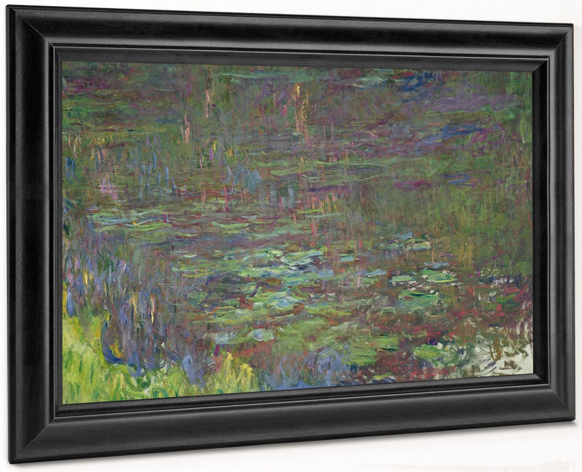 Waterlilies At Sunset (Detail From The Right Hand Side) By Claude Monet Fine Art Print