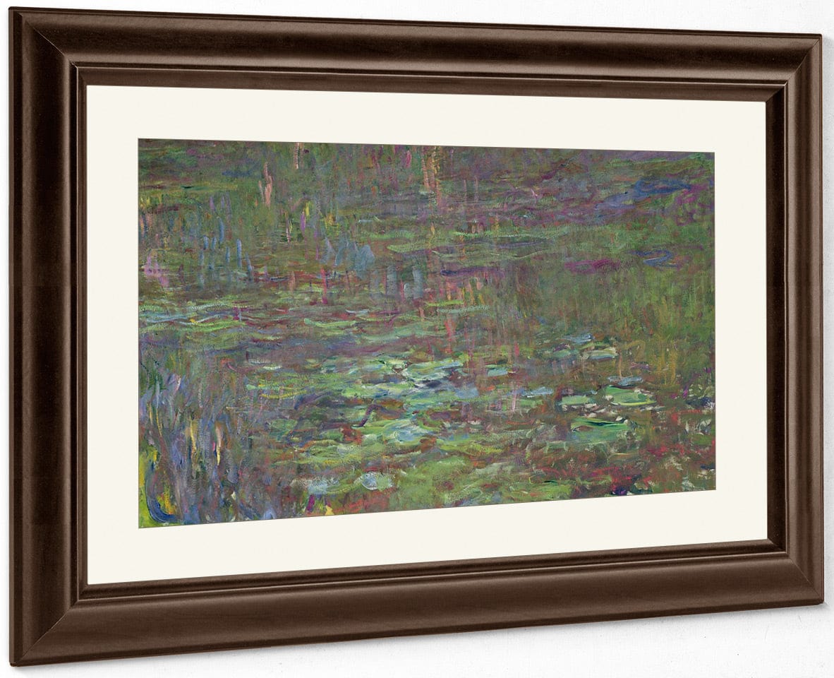 Waterlilies At Sunset (Detail From The Right Hand Side) By Claude Monet Fine Art Print