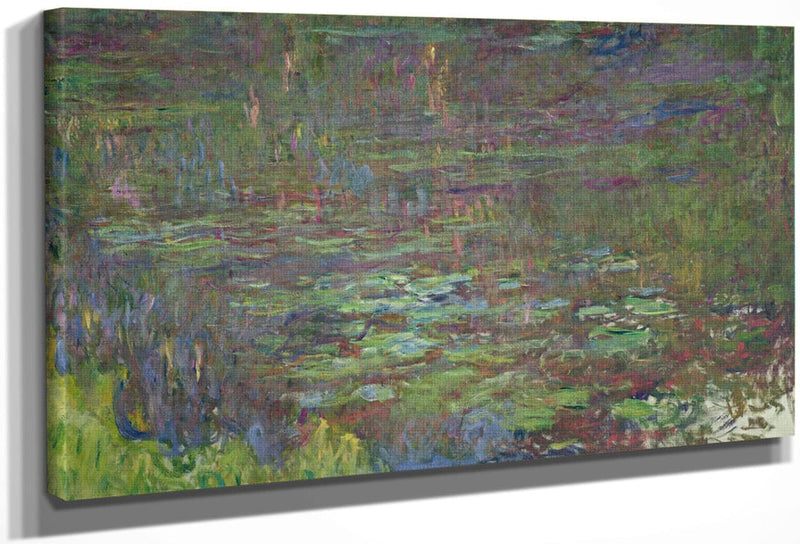 Waterlilies At Sunset (Detail From The Right Hand Side) By Claude Monet Fine Art Print