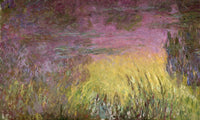 Waterlilies At Sunset, (Detail Of Left Side) By Claude Monet Fine Art Print