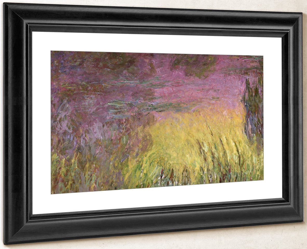 Waterlilies At Sunset, (Detail Of Left Side) By Claude Monet Fine Art Print
