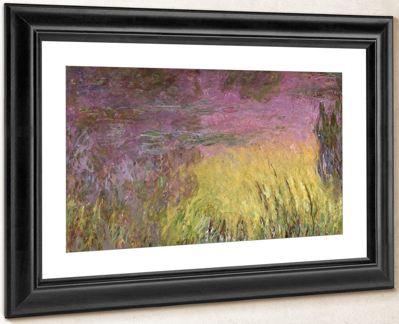 Waterlilies At Sunset, (Detail Of Left Side) By Claude Monet Fine Art Print