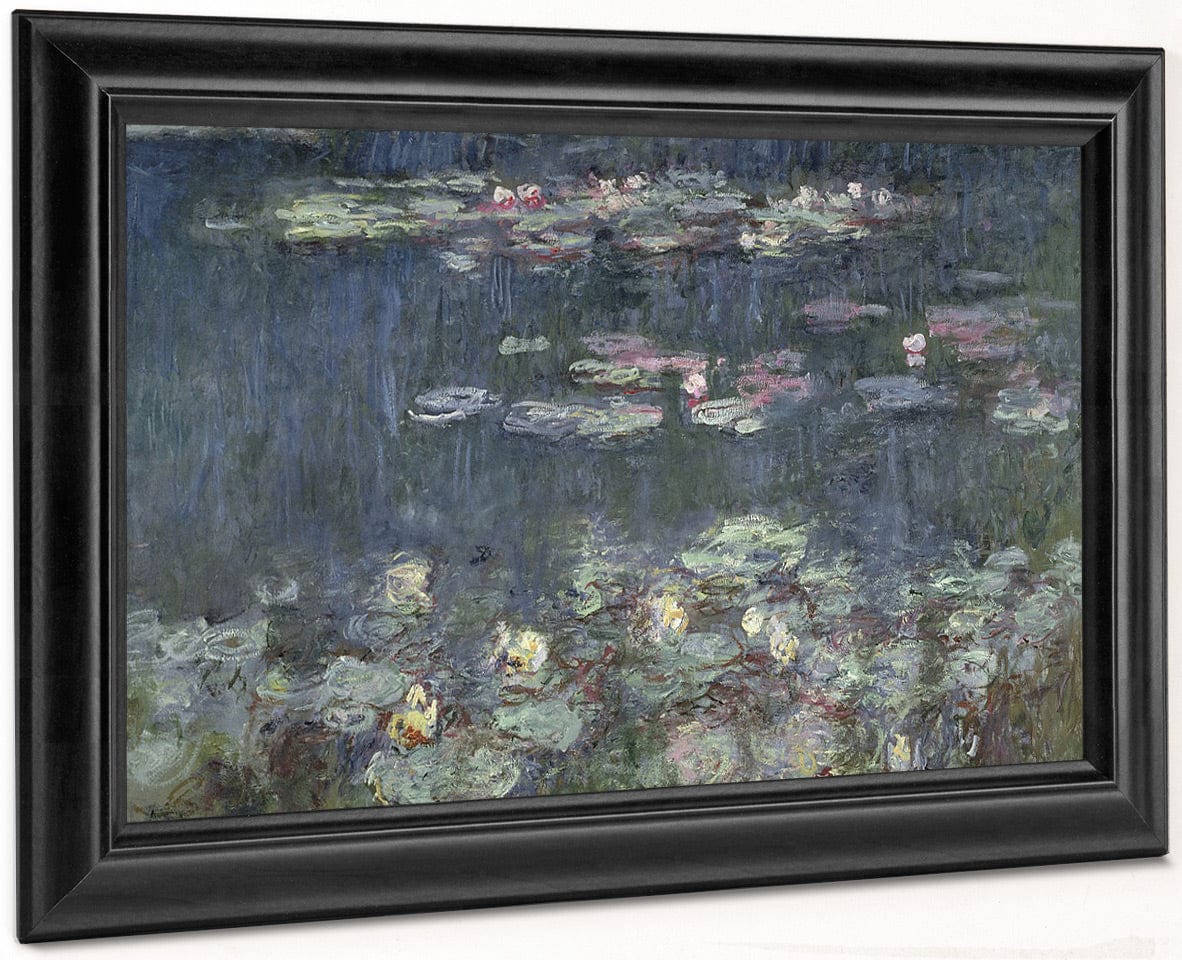 Waterlilies Green Reflections By Claude Monet Fine Art Print