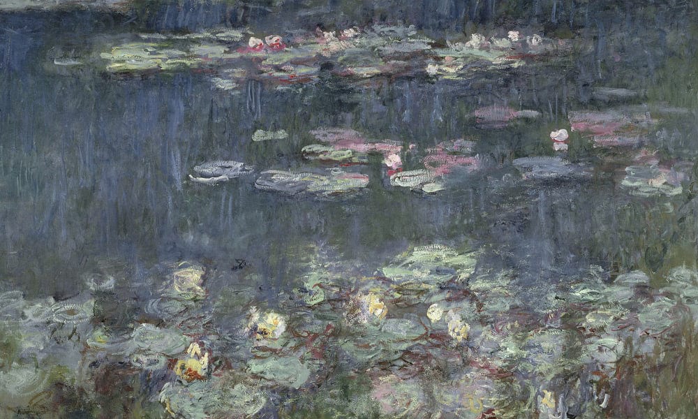 Waterlilies Green Reflections By Claude Monet Fine Art Print