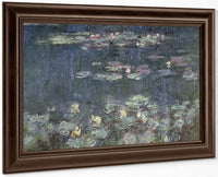 Waterlilies Green Reflections By Claude Monet Fine Art Print