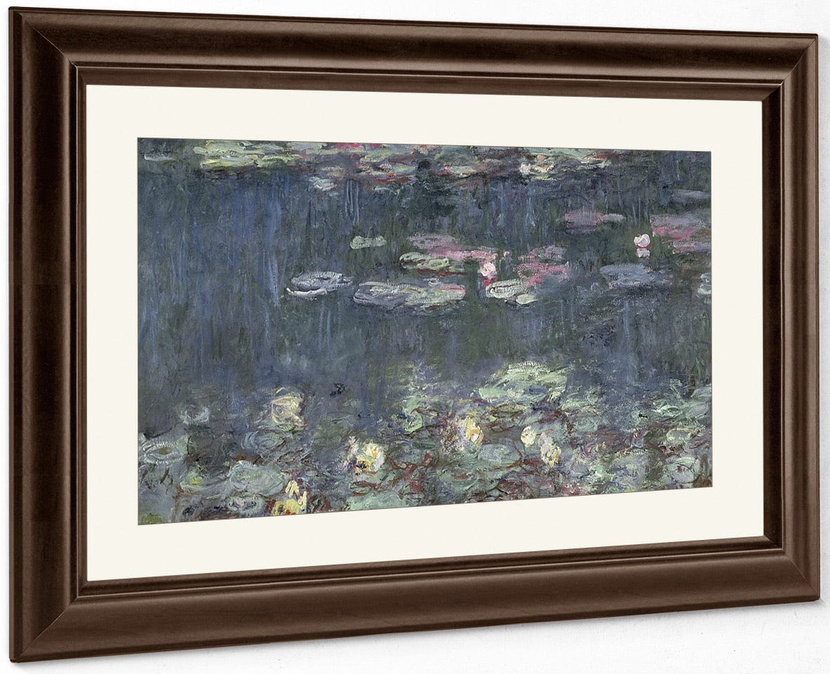 Waterlilies Green Reflections By Claude Monet Fine Art Print