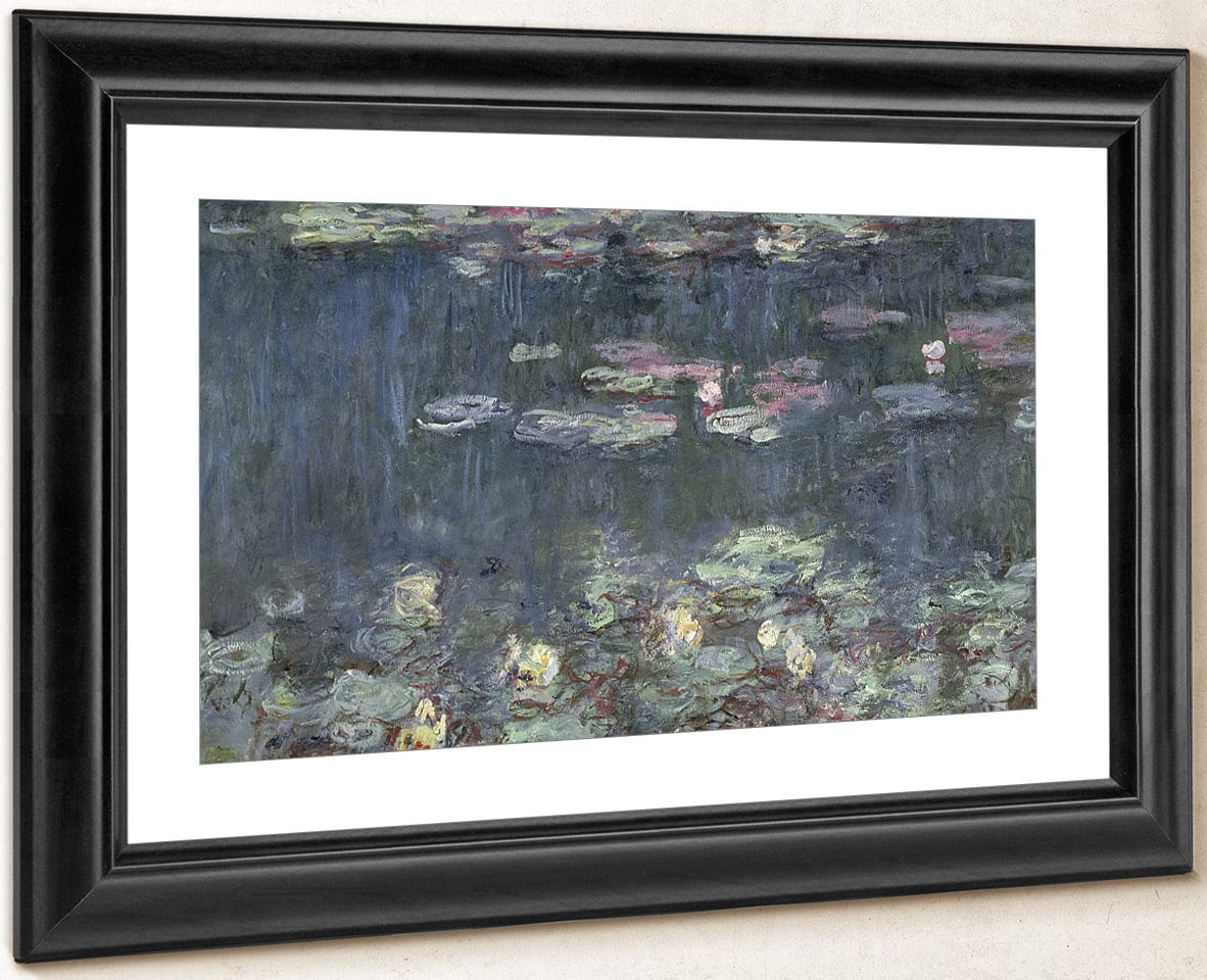 Waterlilies Green Reflections By Claude Monet Fine Art Print