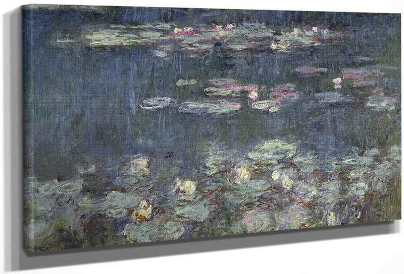 Waterlilies Green Reflections By Claude Monet Fine Art Print
