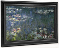 Waterlilies Green Reflections (Left Section) By Claude Monet Fine Art Print