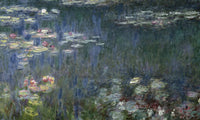 Waterlilies Green Reflections (Left Section) By Claude Monet Fine Art Print