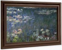 Waterlilies Green Reflections (Left Section) By Claude Monet Fine Art Print