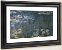 Waterlilies Green Reflections (Left Section) By Claude Monet Fine Art Print