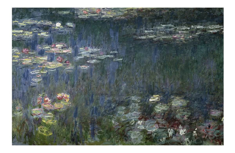 Waterlilies Green Reflections (Left Section) By Claude Monet Fine Art Print Fine Art Print