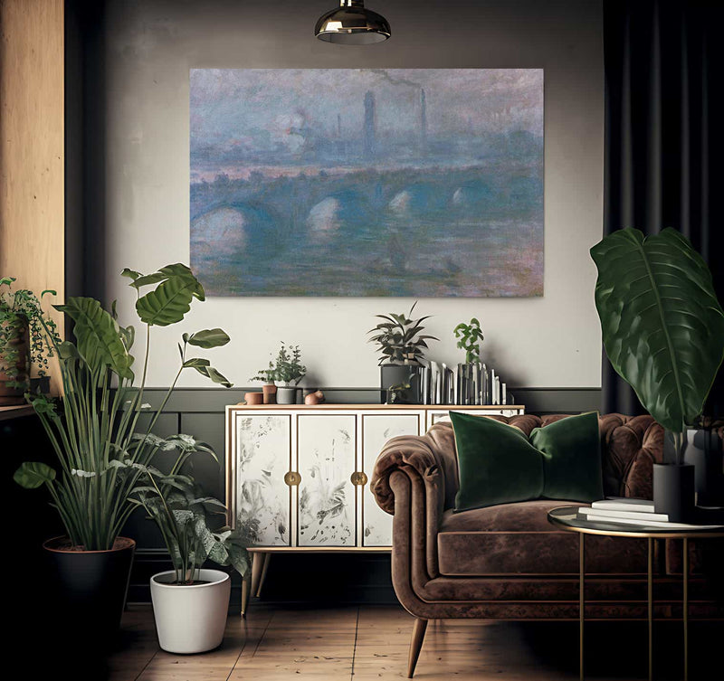 Waterloo Bridge Morning Fog By Monet Claude Fine Art Print