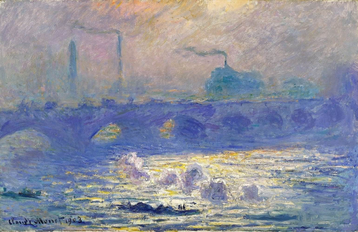 Waterloo Bridge Painting Claude Monet Canvas Art Fine Art Print