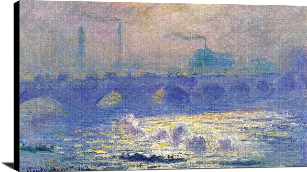 Waterloo Bridge Painting Claude Monet Canvas Art Fine Art Print