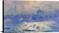 Waterloo Bridge Painting Claude Monet Canvas Art Fine Art Print