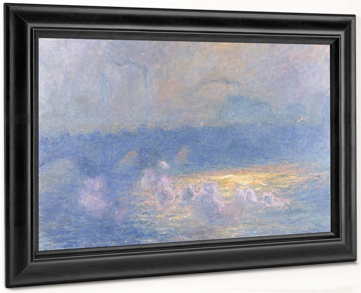 Waterloo Bridge, Sunlight Effect With Smoke By Claude Monet Fine Art Print