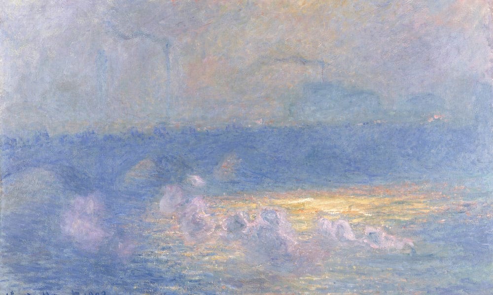 Waterloo Bridge, Sunlight Effect With Smoke By Claude Monet Fine Art Print