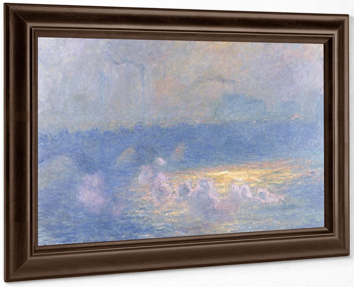 Waterloo Bridge, Sunlight Effect With Smoke By Claude Monet Fine Art Print