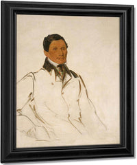 Waun Naw Con, The Dish (John W. Quinney), A Missionary Preacher By George Catlin Fine Art Print