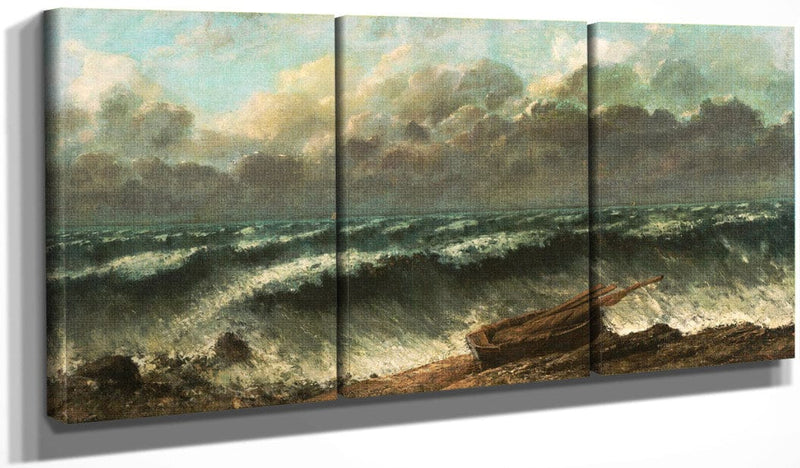 Waves By Gusave Courbet Fine Art Print