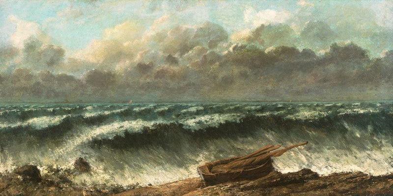 Waves By Gusave Courbet Fine Art Print