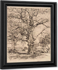 Wayside Inn Oaks In Spring By Childe Hassam Fine Art Print