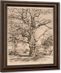 Wayside Inn Oaks In Spring By Childe Hassam Fine Art Print