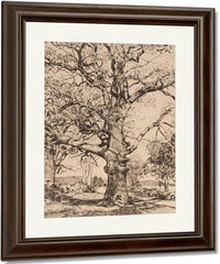 Wayside Inn Oaks In Spring By Childe Hassam Fine Art Print