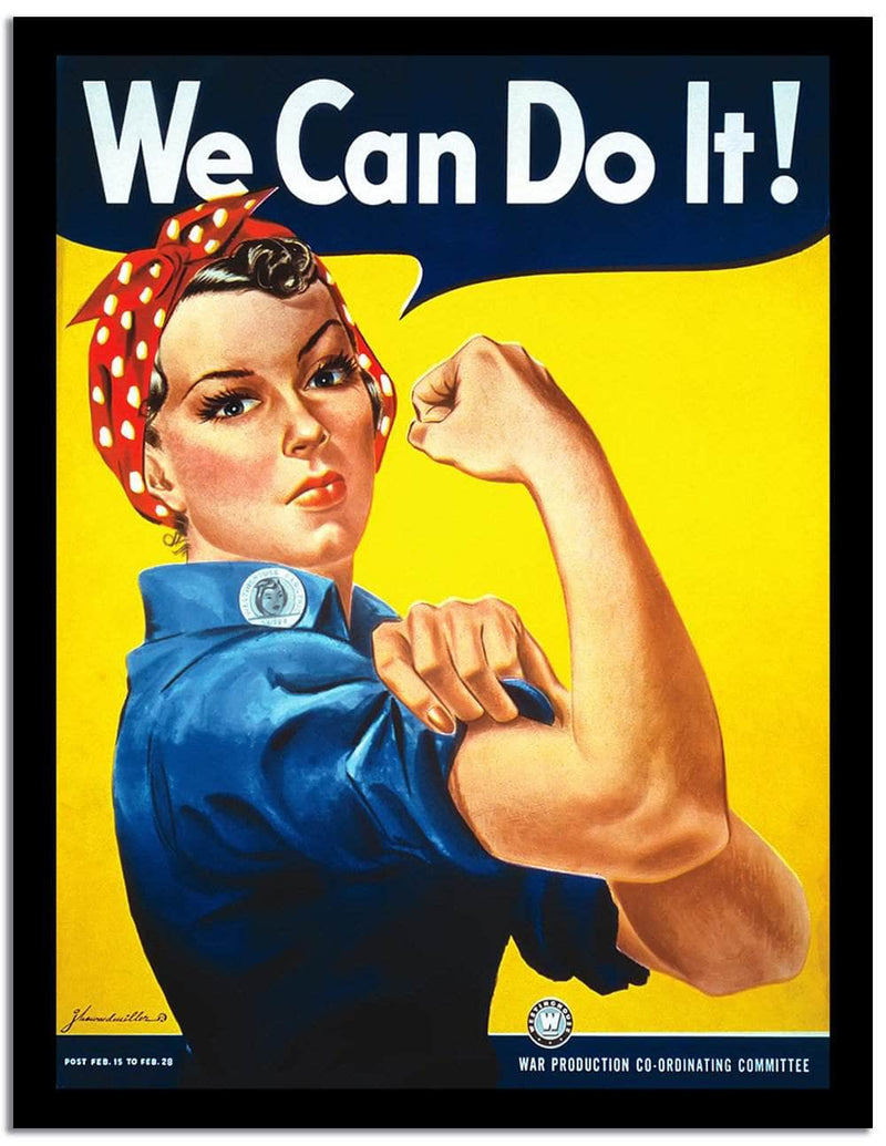 We Can Do It  Vintage Poster Fine Art Print