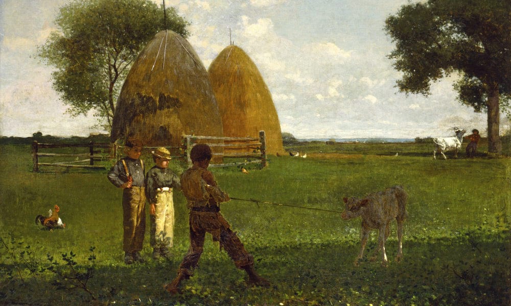 Weaning The Calf By Winslow Homer Fine Art Print