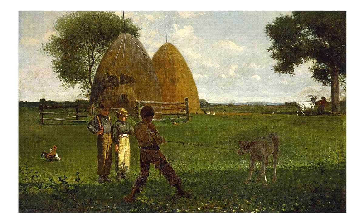 Weaning The Calf By Winslow Homer Fine Art Print Fine Art Print